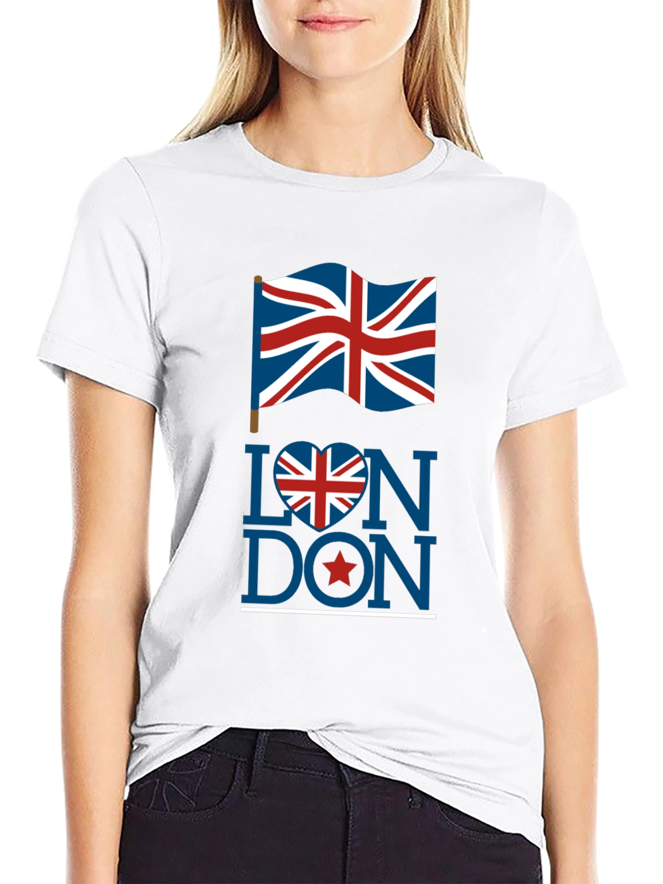 London UK Flag Graphic Tee - Stylish Black T-Shirt