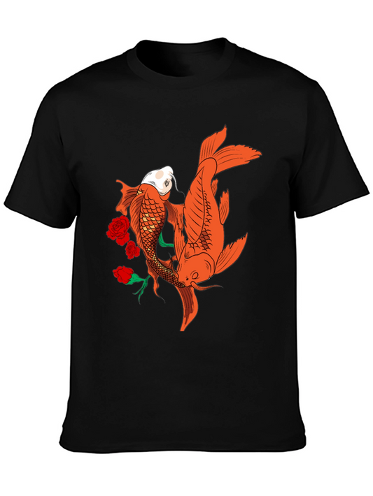 Koi Fish Graphic Tee - Unique Artistic Design