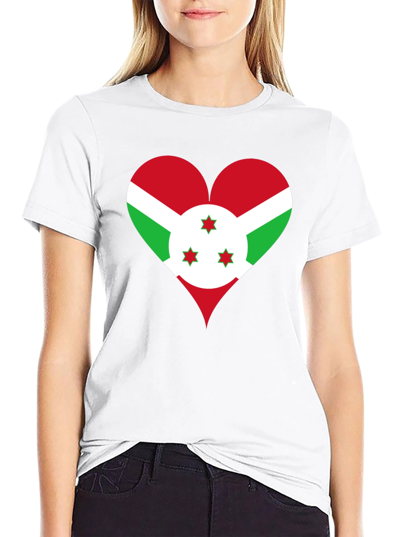 Burundi Flag Heart T-Shirt - Show Your Love!