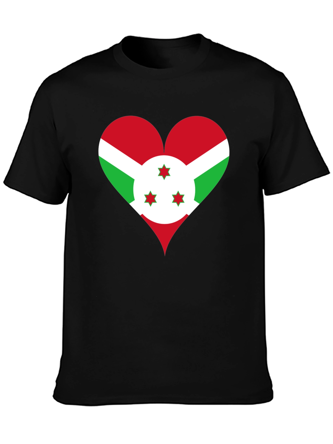 Burundi Flag Heart T-Shirt - Show Your Love!