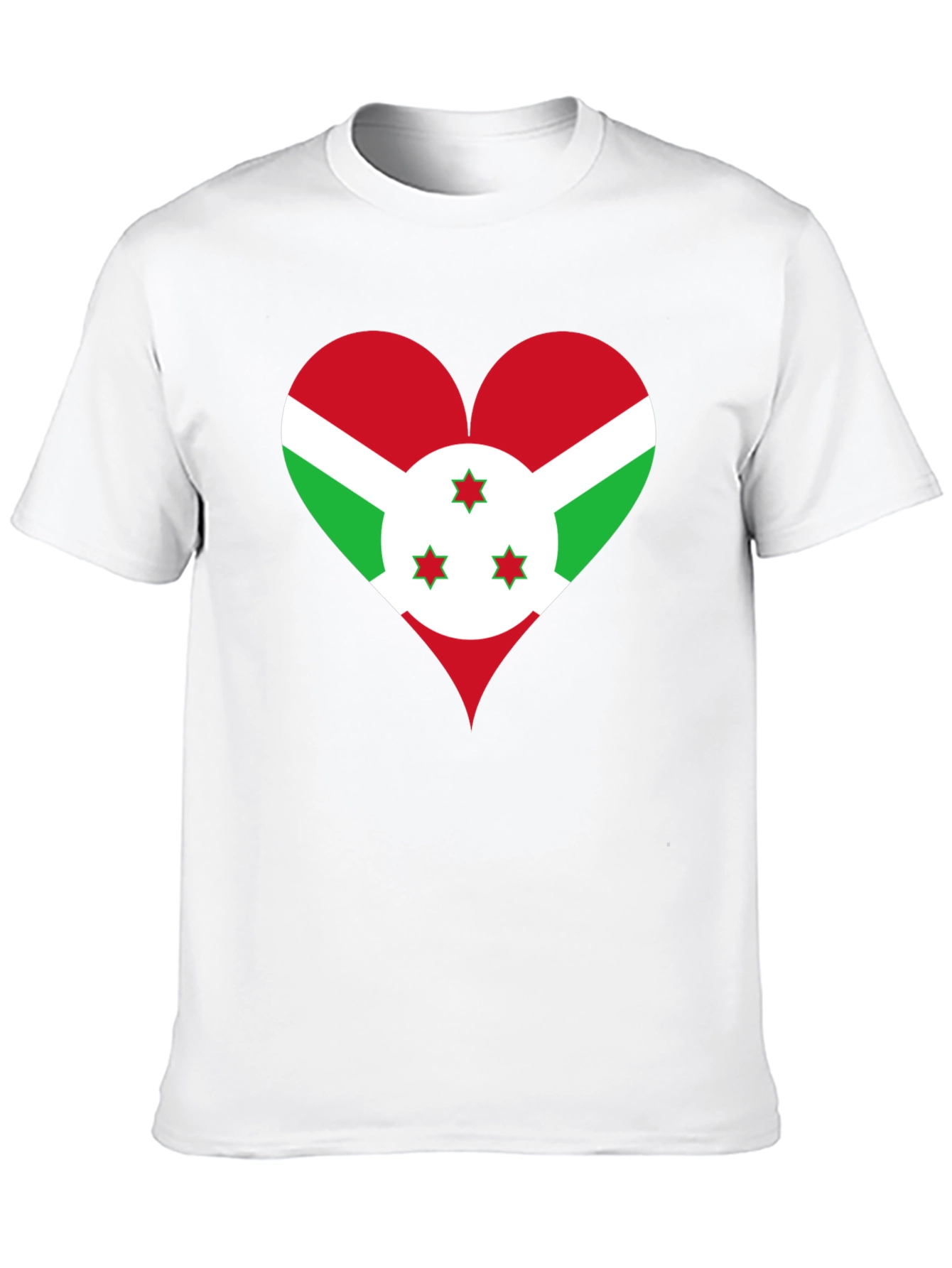 Burundi Flag Heart T-Shirt - Show Your Love!