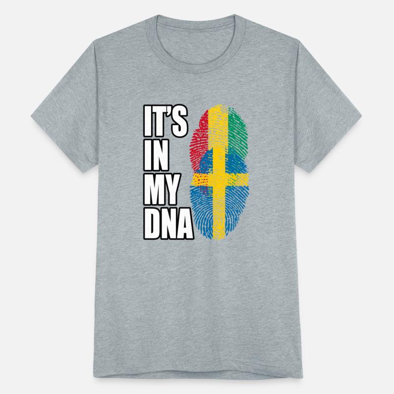 Guinean And Swedish Mix Heritage DNA Flag