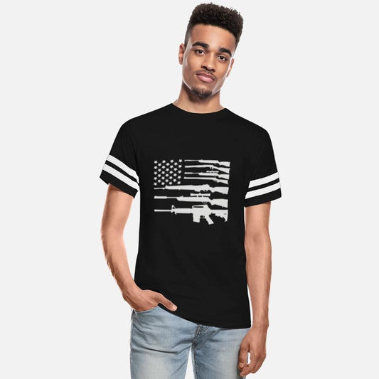 Gun American Flag