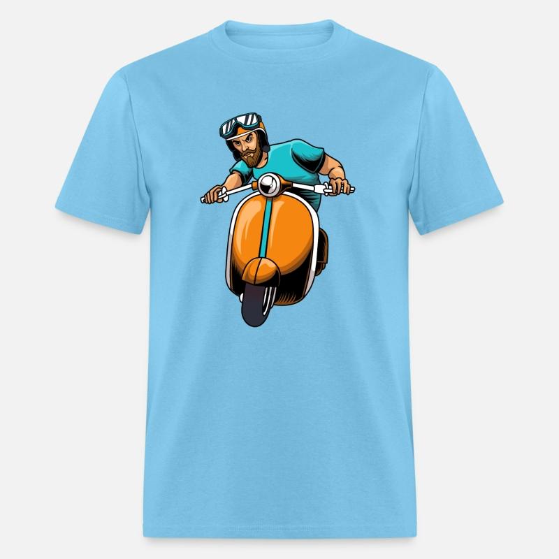 Guy Riding Scooter Bike