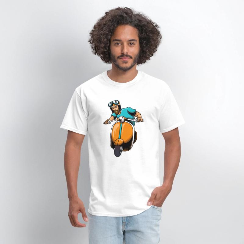 Guy Riding Scooter Bike