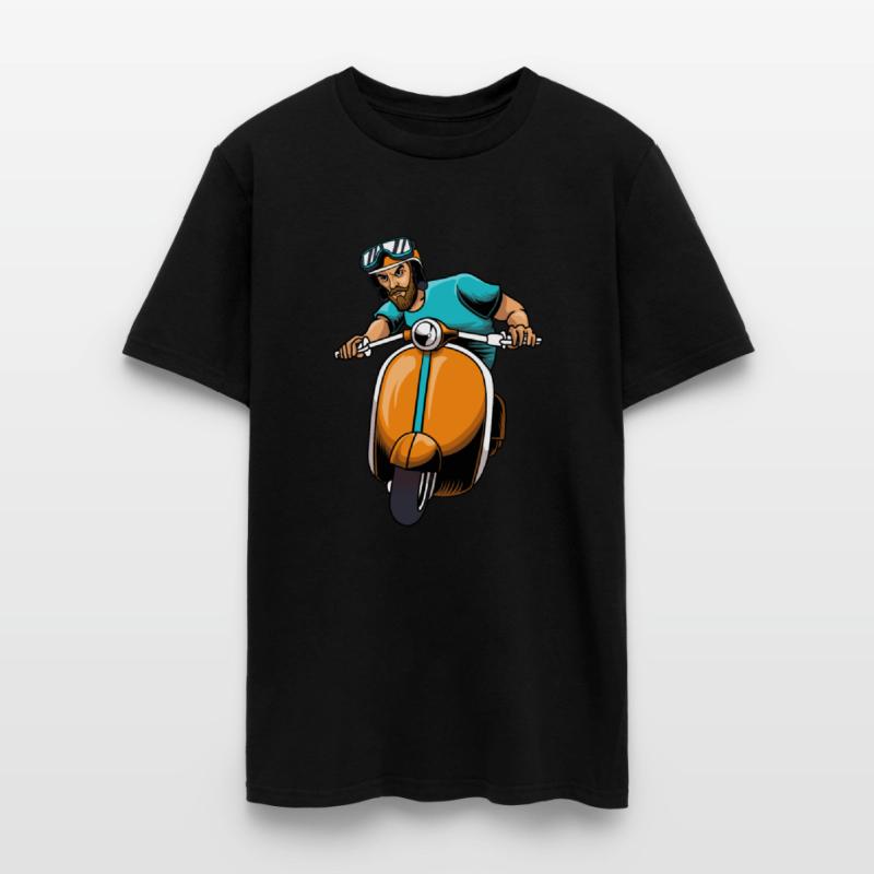 Guy Riding Scooter Bike