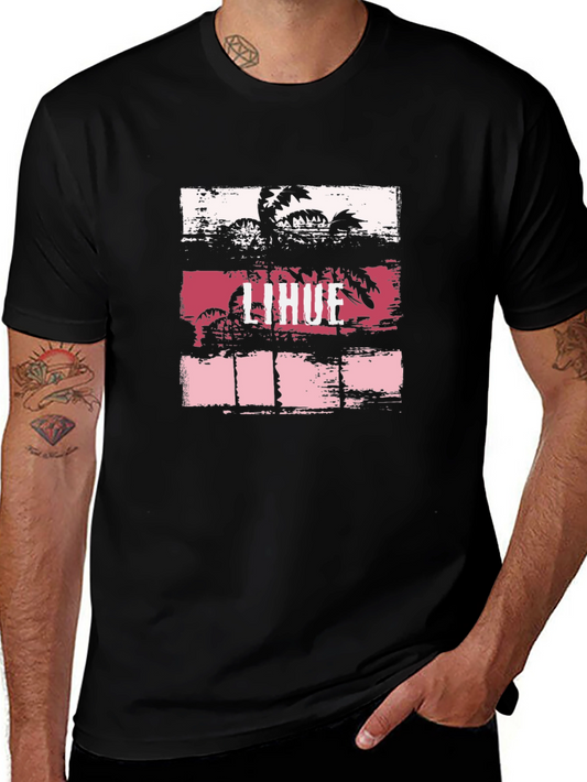 Lihue Palm Graphic Black T-Shirt