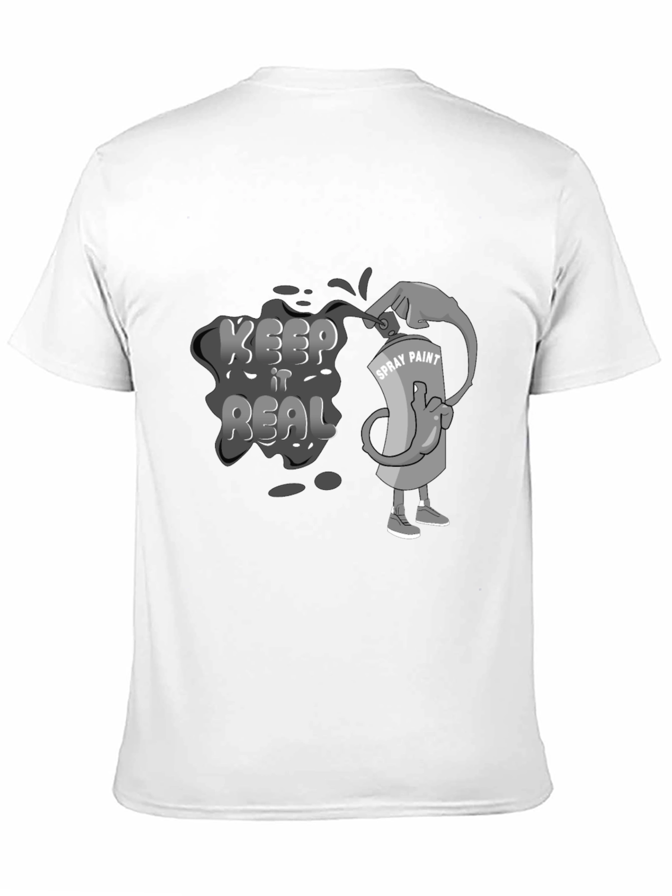 Keep it Real Spray Paint Graphic T-Shirt