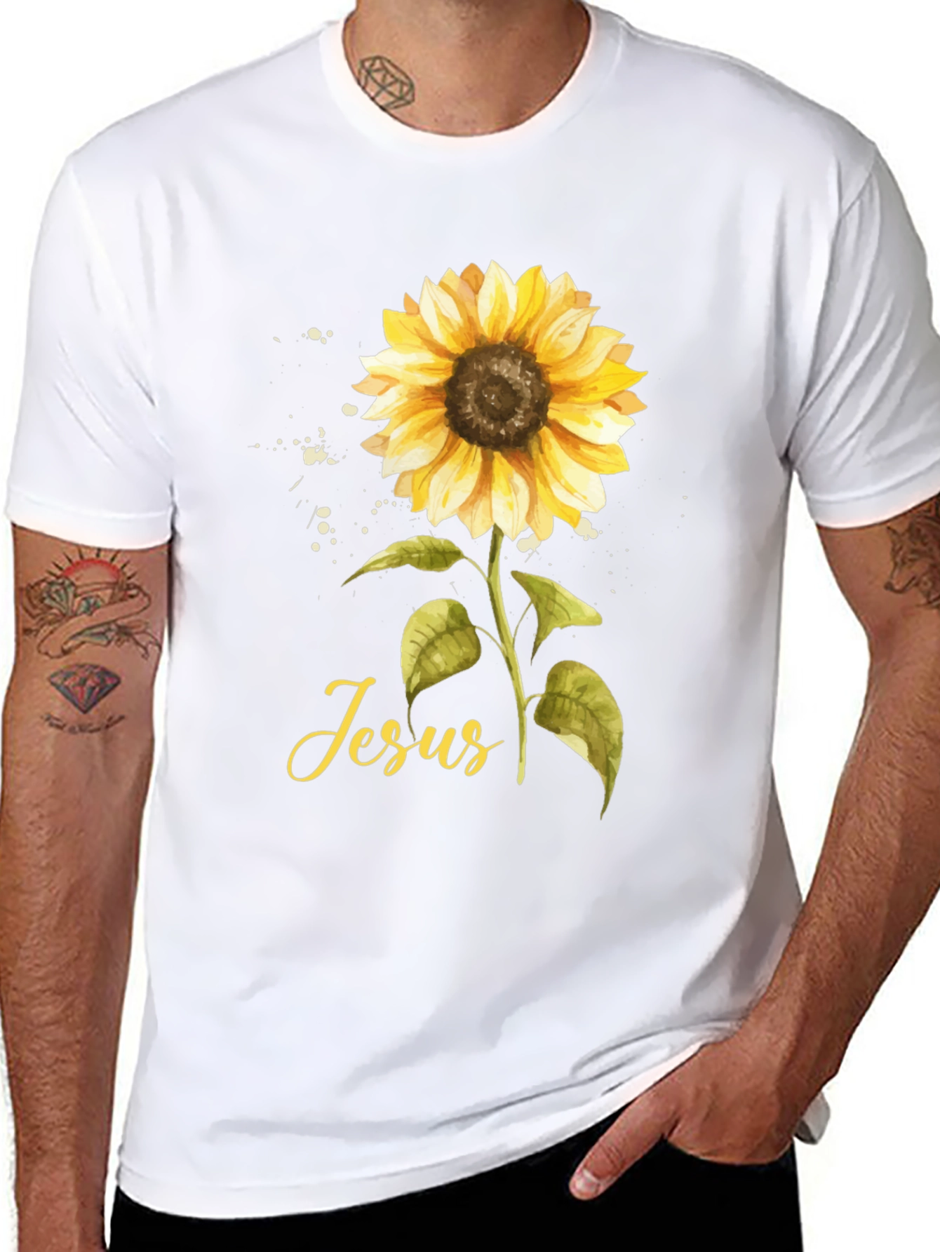 Sunflower Jesus T-Shirt - Faith Inspired Design