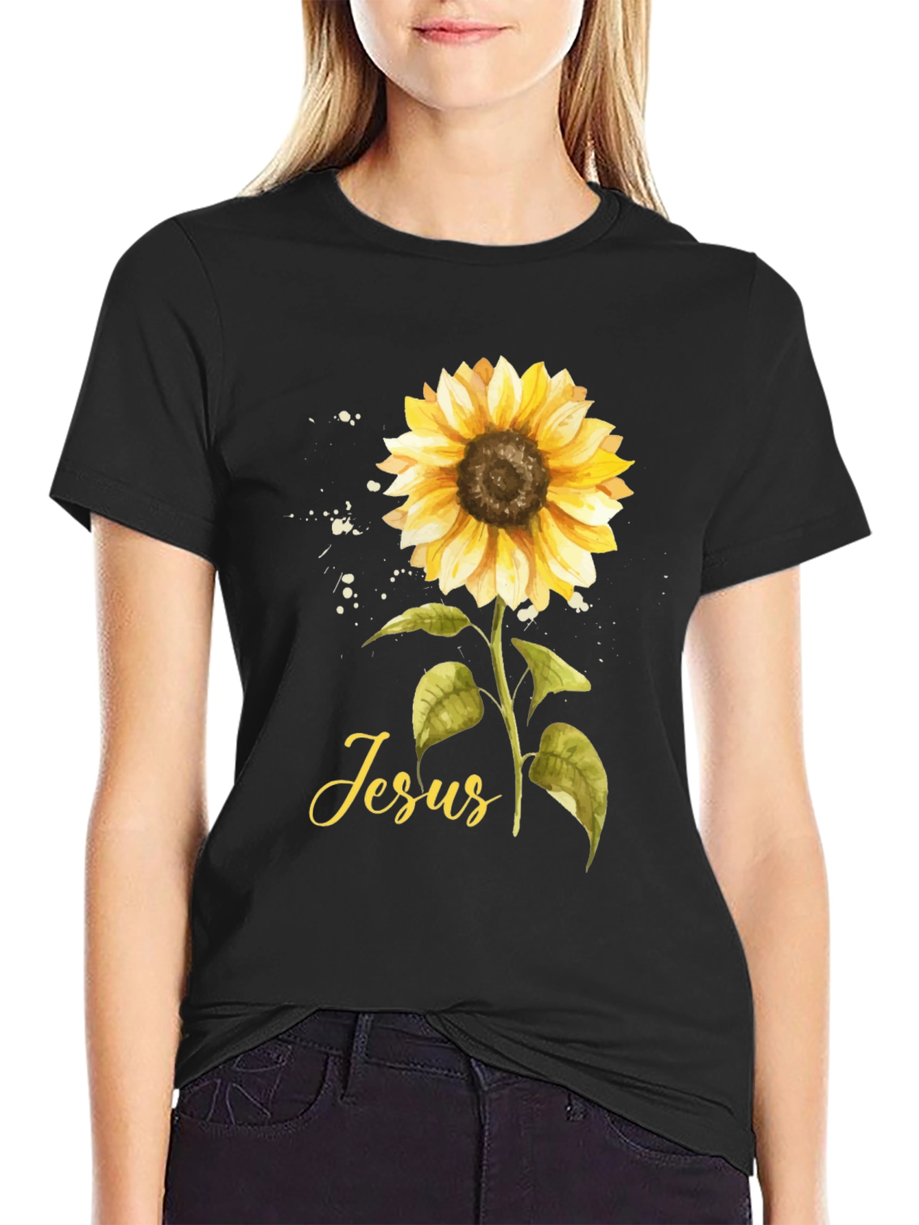 Sunflower Jesus T-Shirt - Faith Inspired Design