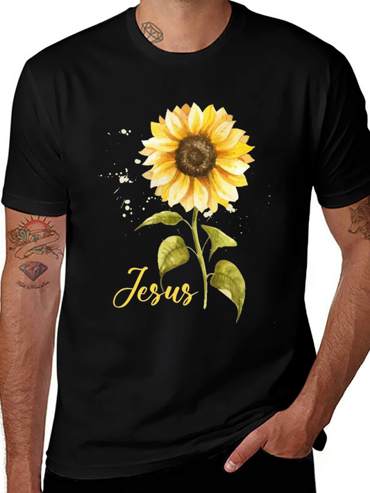 Sunflower Jesus T-Shirt - Faith Inspired Design