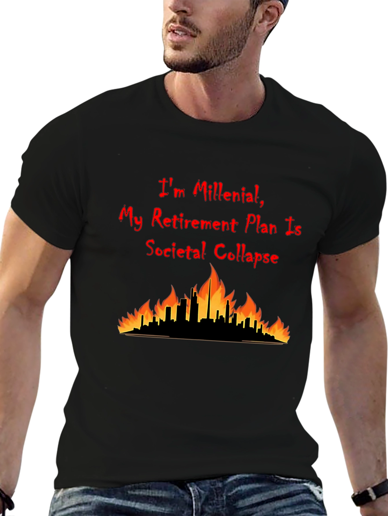 Millennial Societal Collapse Retirement Plan T-Shirt