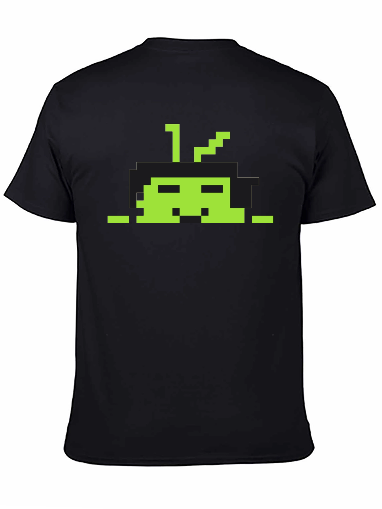 Retro Pixel Alien Black T-Shirt