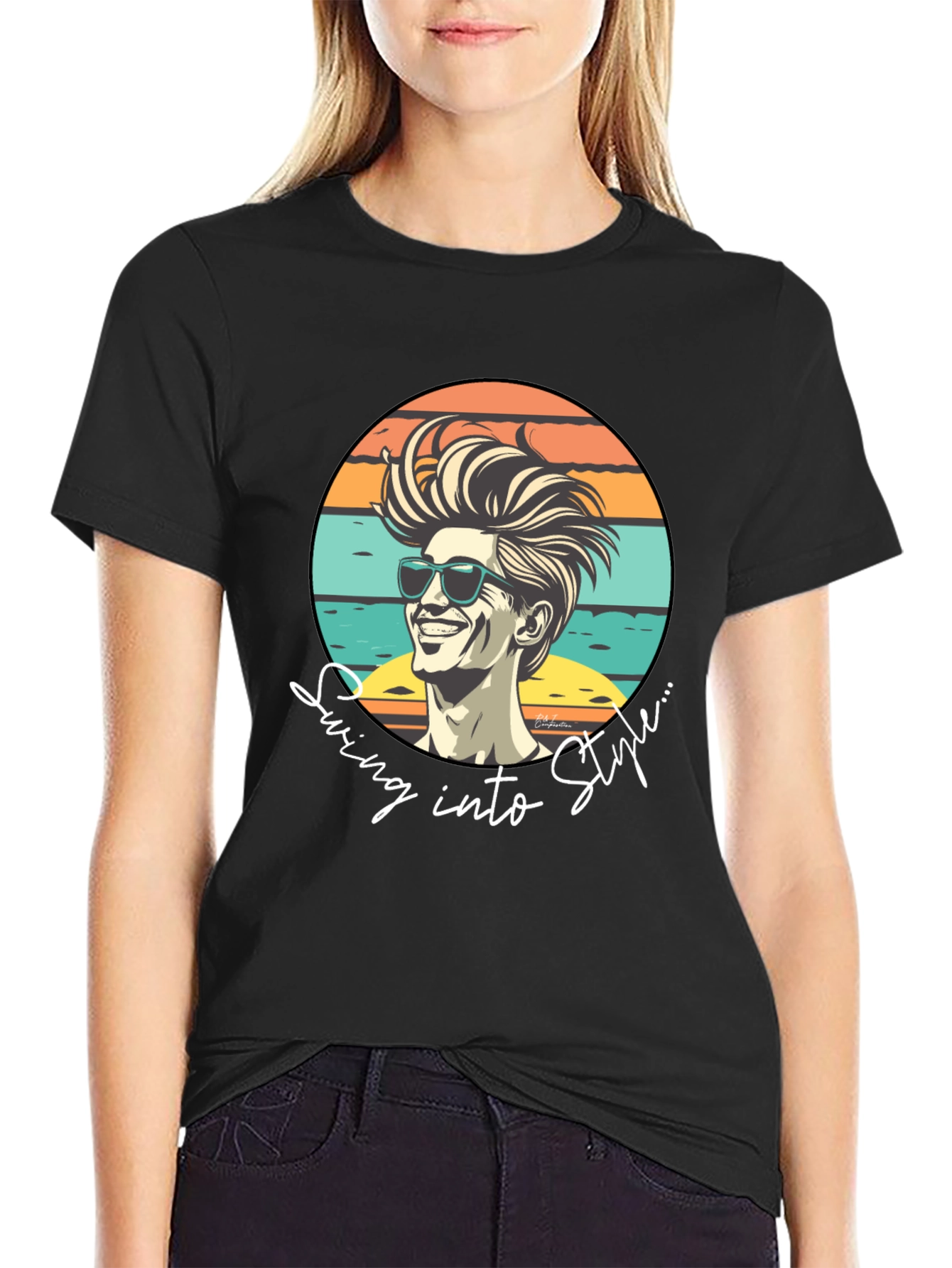 Retro Style Graphic T-Shirt - Swing into Style
