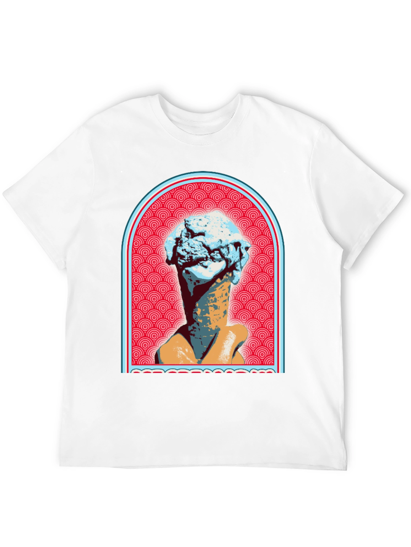 Ice Cream Cone Head T-Shirt - Unique Graphic Tee