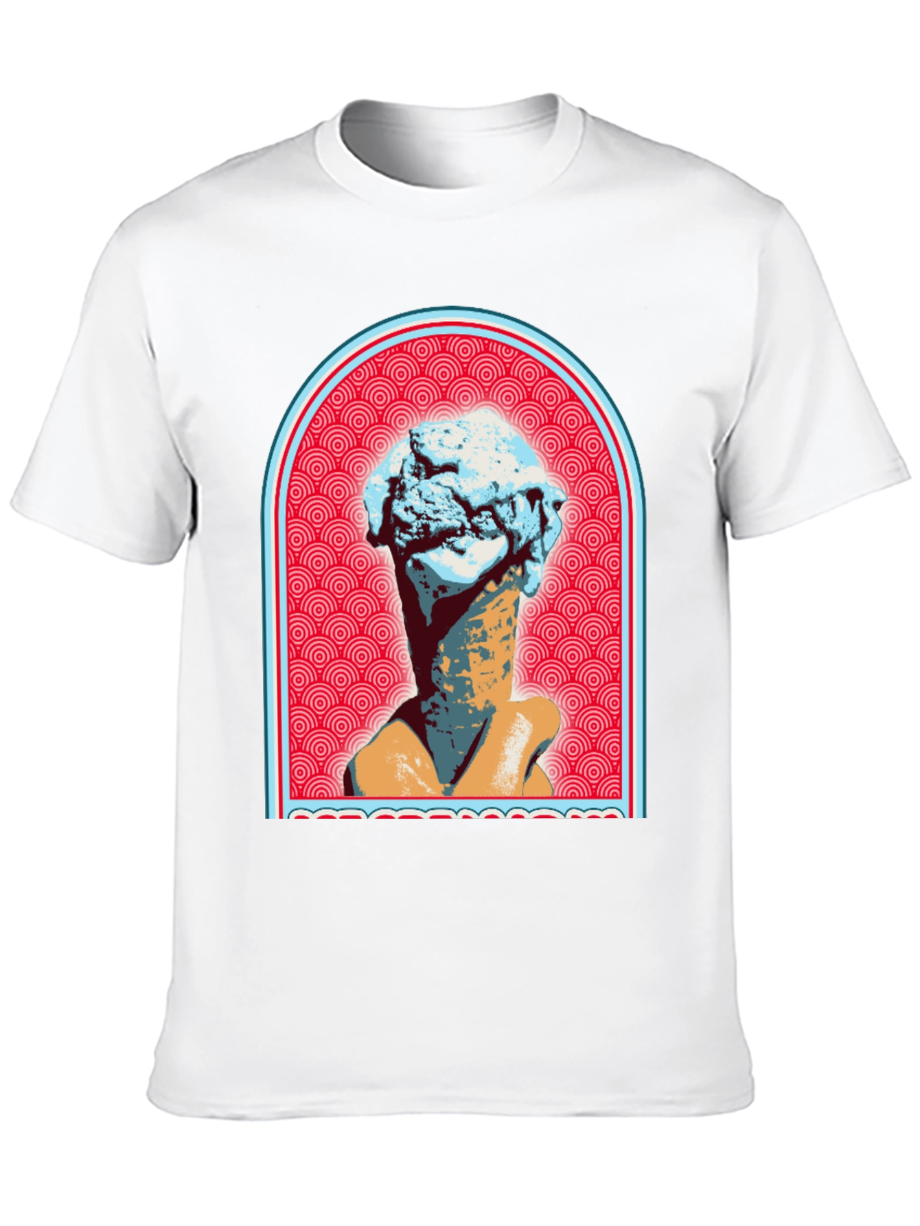 Ice Cream Cone Head T-Shirt - Unique Graphic Tee