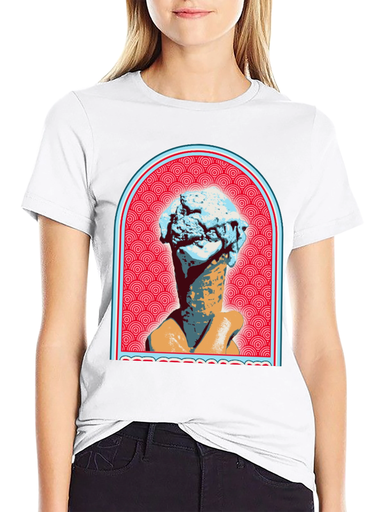 Ice Cream Cone Head T-Shirt - Unique Graphic Tee