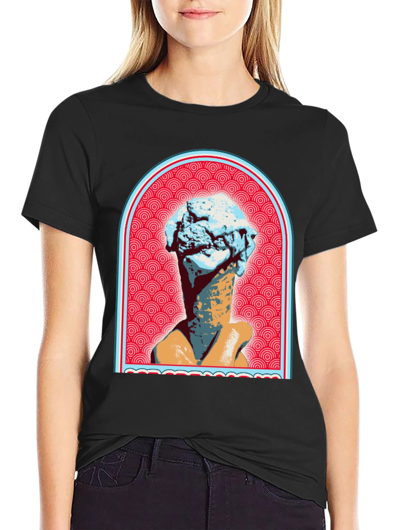 Ice Cream Cone Head T-Shirt - Unique Graphic Tee