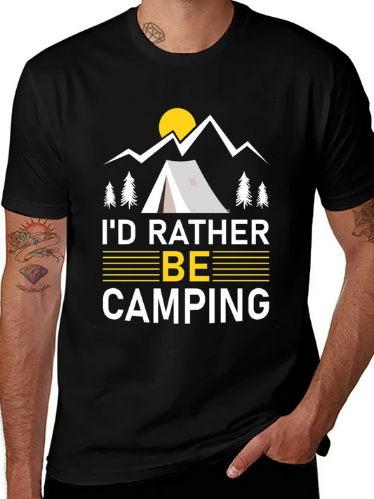 Camping Graphic Tee - Id Rather Be Camping Shirt