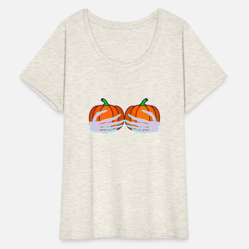 Halloween Boob Skeleton Hand Pumpkin Boobs