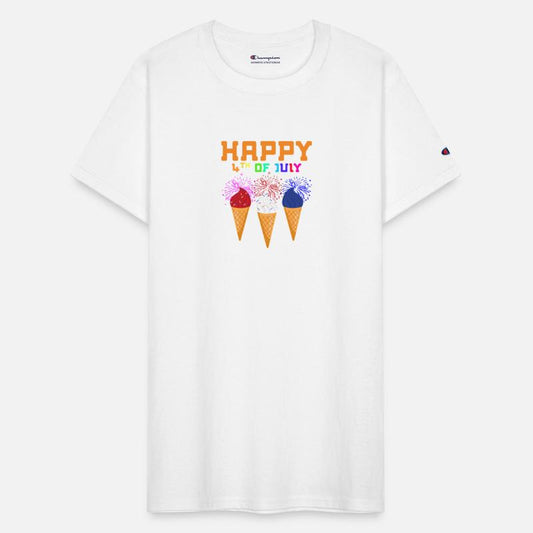 Happy 4th of July Ice Cream Cones with Fireworks