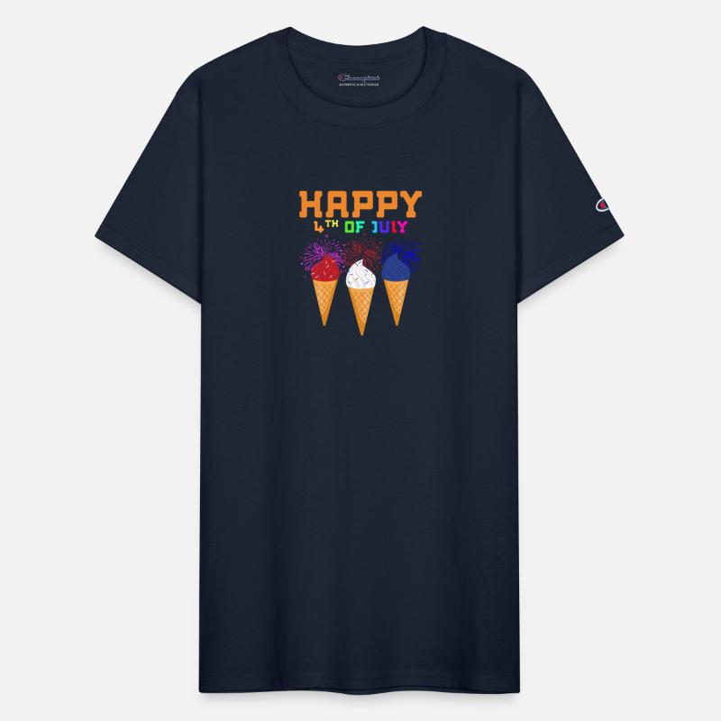 Happy 4th of July Ice Cream Cones with Fireworks