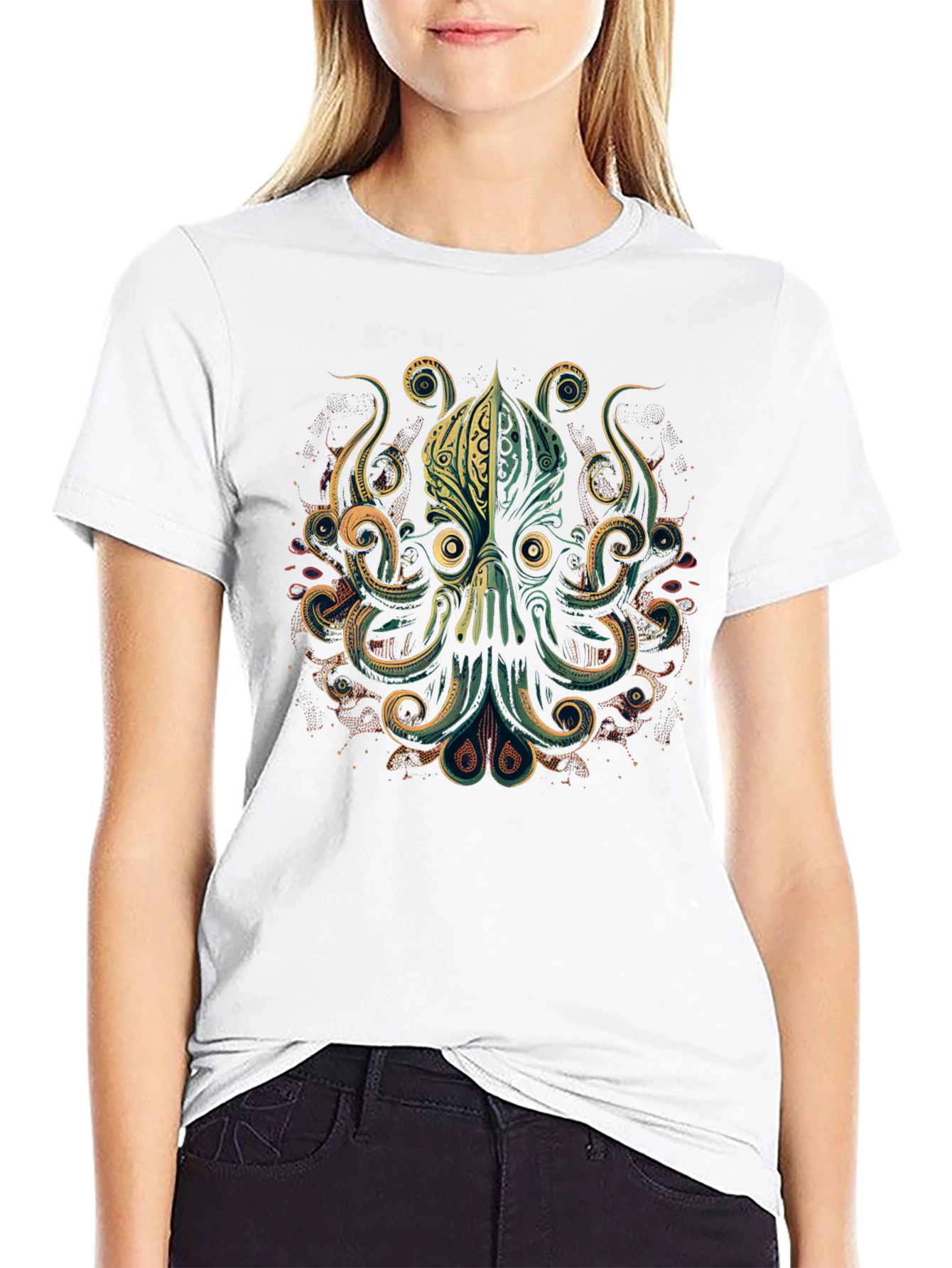 Octopus Graphic Black T-Shirt