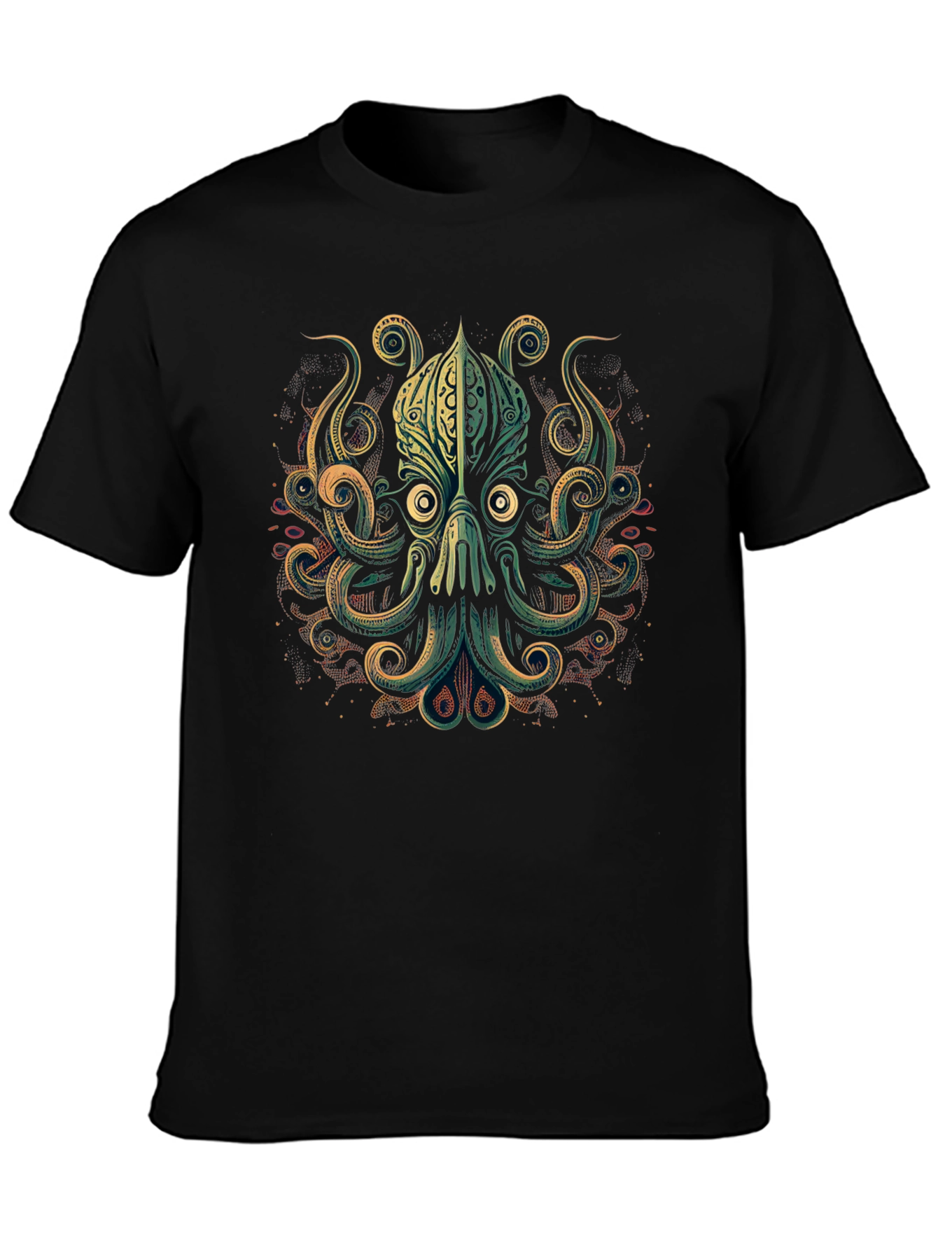 Octopus Graphic Black T-Shirt