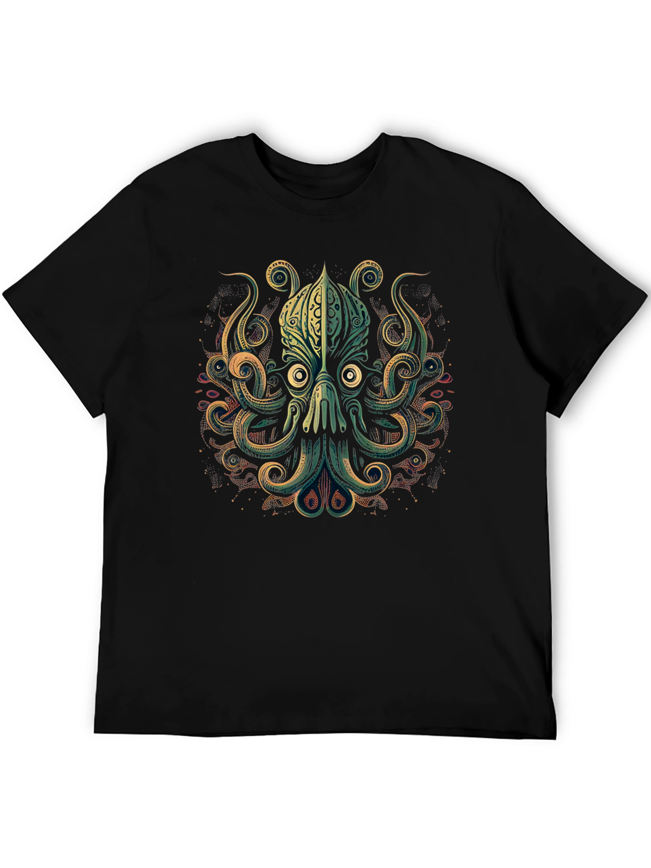 Octopus Graphic Black T-Shirt