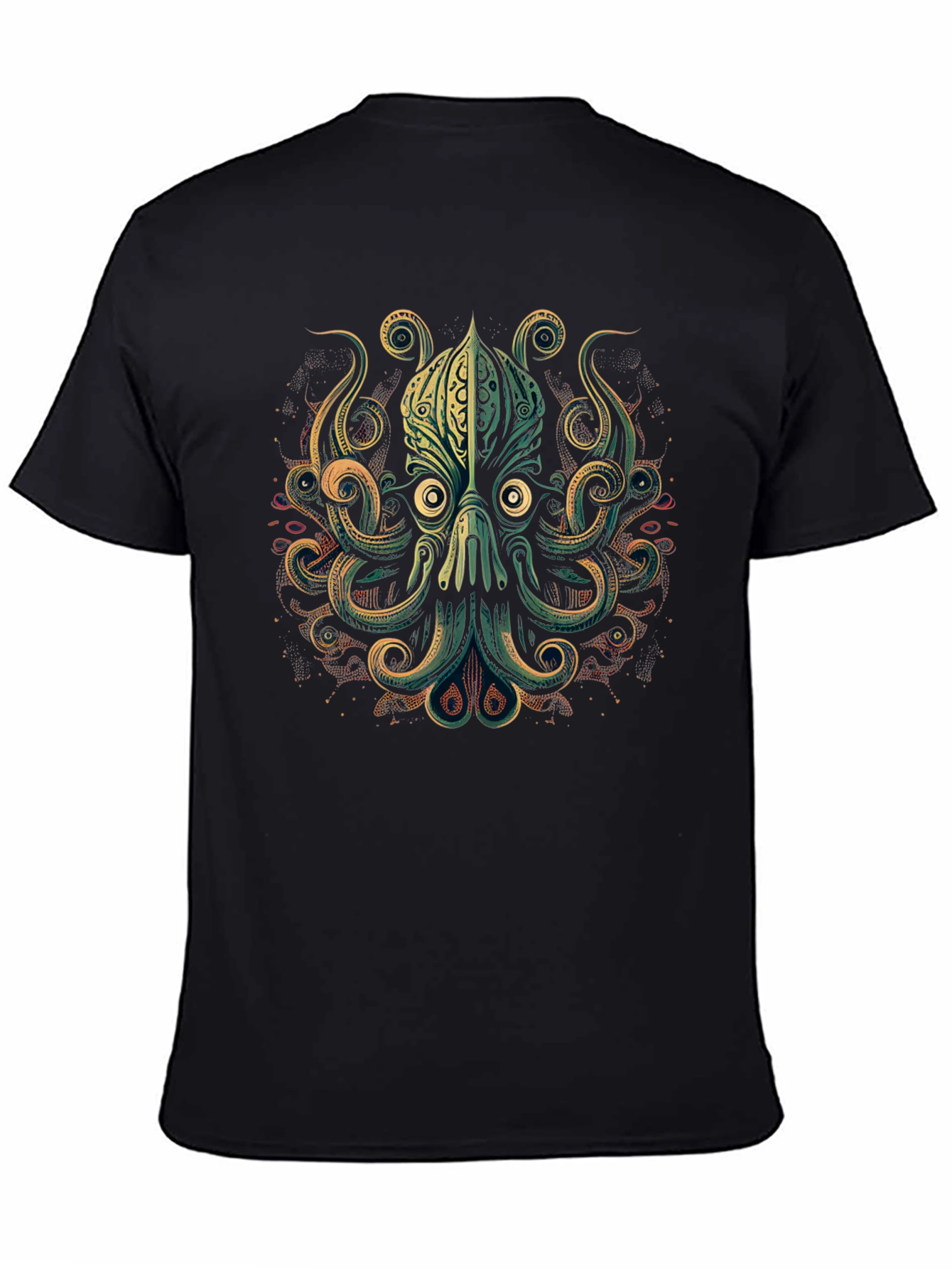 Octopus Graphic Black T-Shirt
