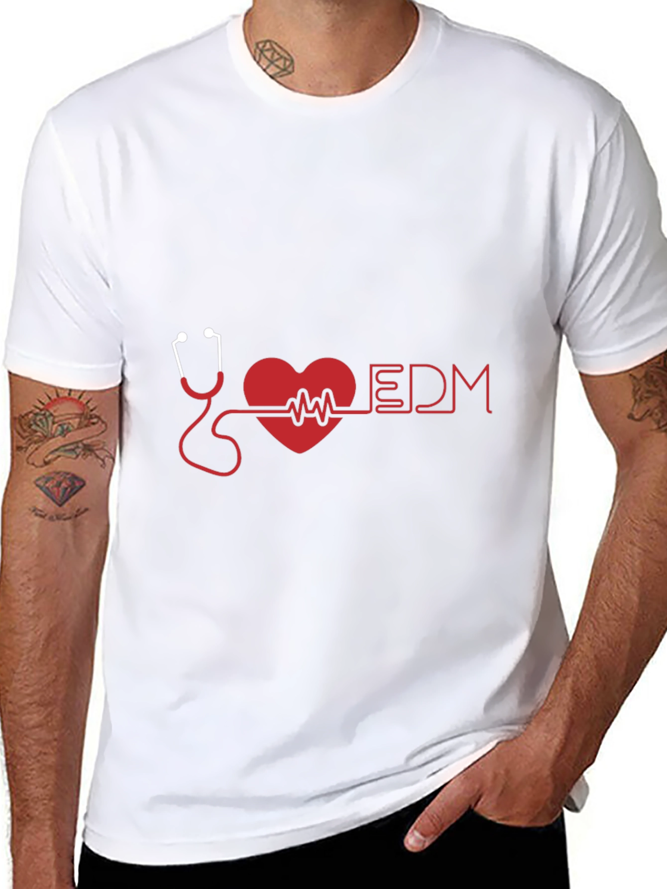 EDM Heartbeat Stethoscope T-Shirt - Music Lover
