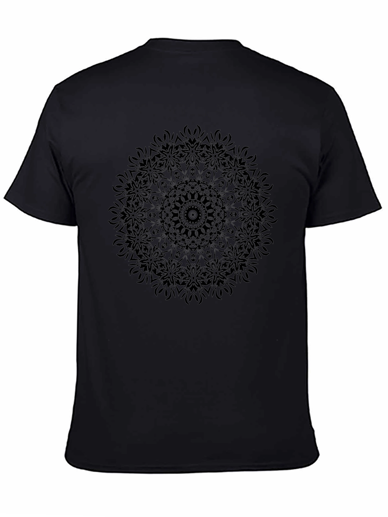 Black Mandala Graphic T-Shirt - Stylish Casual Wear