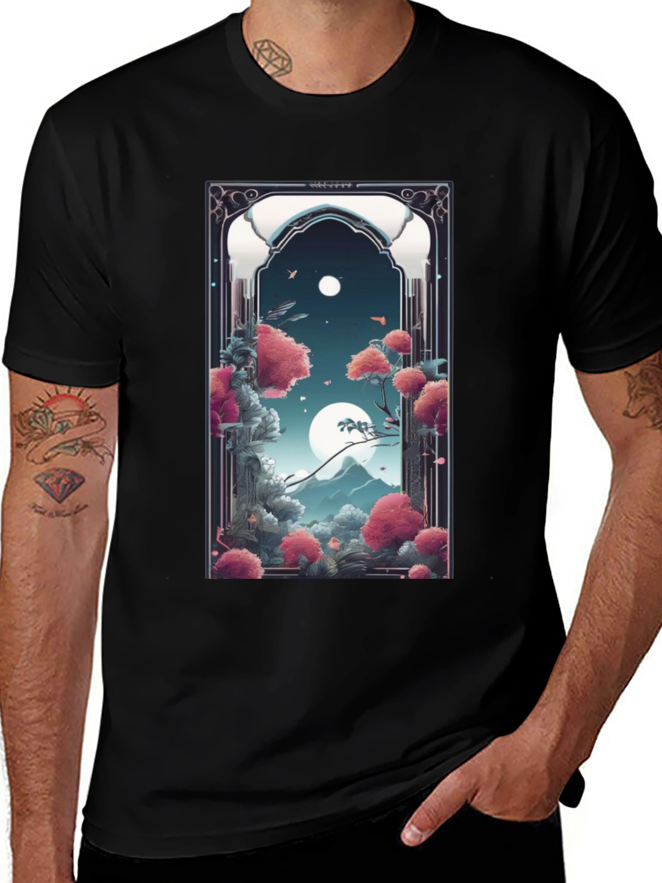 Mystic Archway Graphic Tee - Unisex Cotton Blend