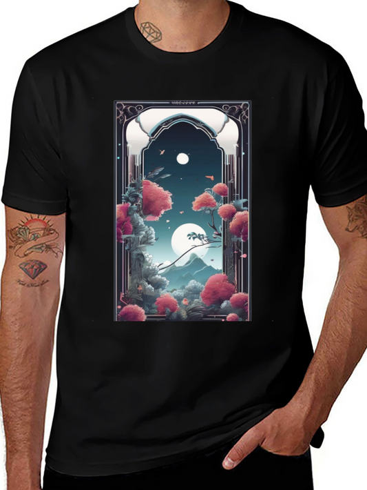 Mystic Archway Graphic Tee - Unisex Cotton Blend