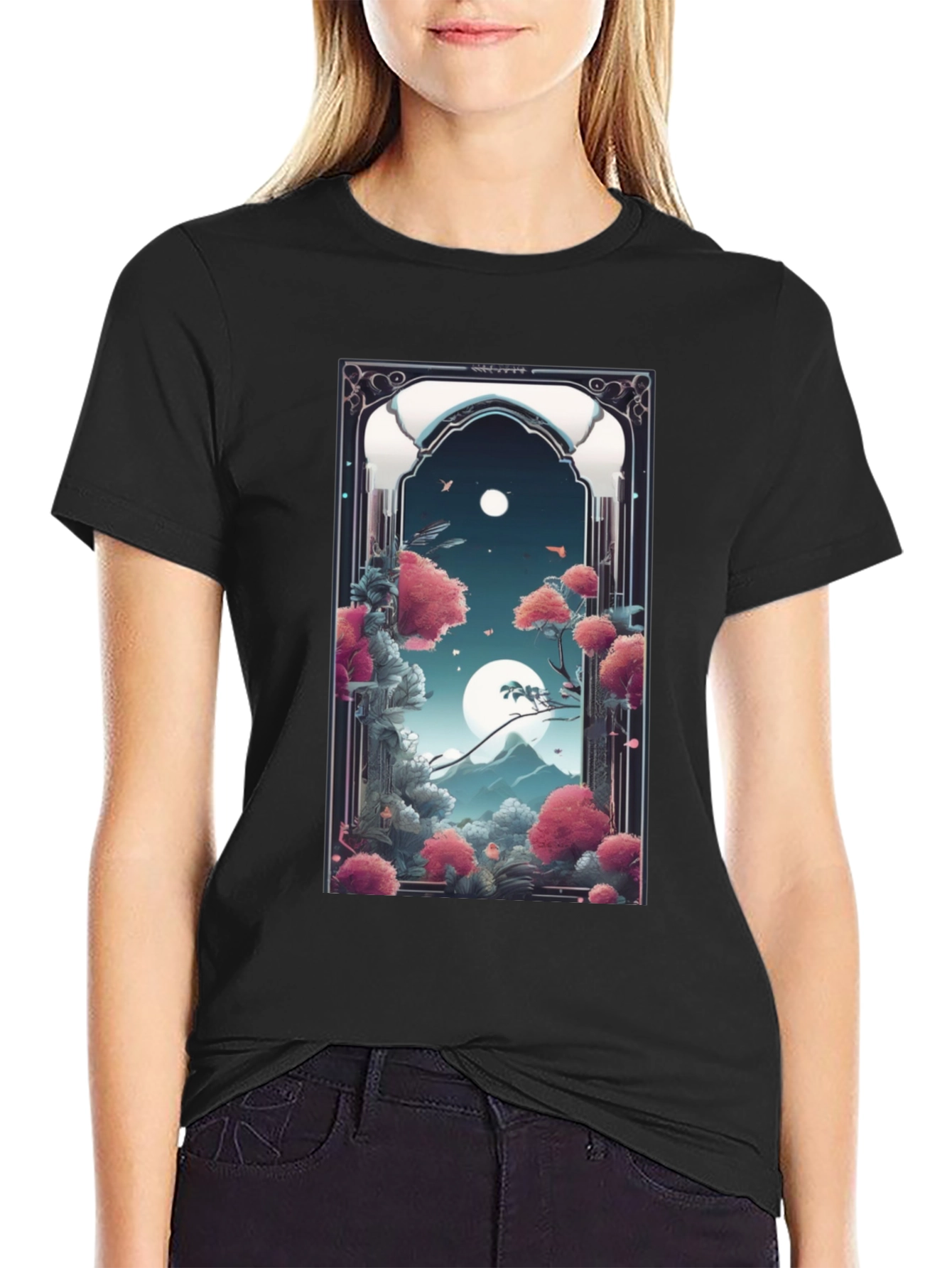 Mystic Archway Graphic Tee - Unisex Cotton Blend