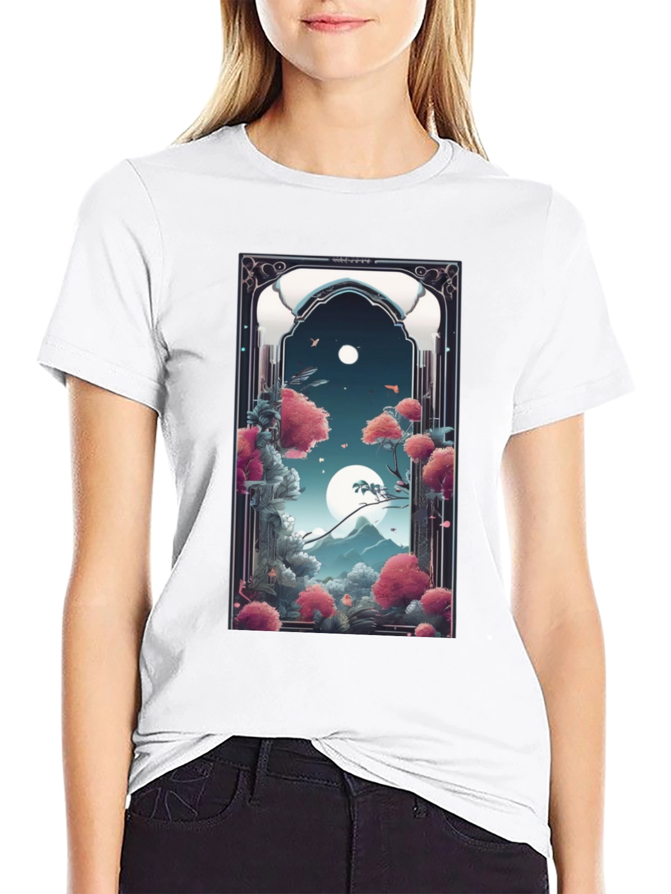 Mystic Archway Graphic Tee - Unisex Cotton Blend