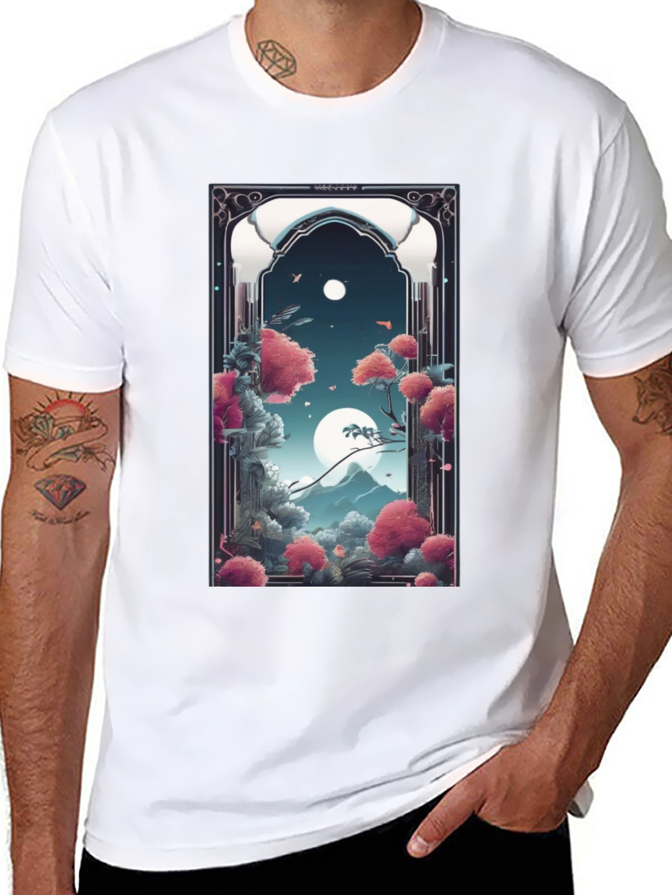 Mystic Archway Graphic Tee - Unisex Cotton Blend