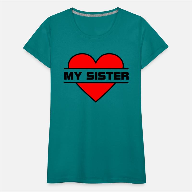 Heart I love my sister for true sisterly love 'Wit