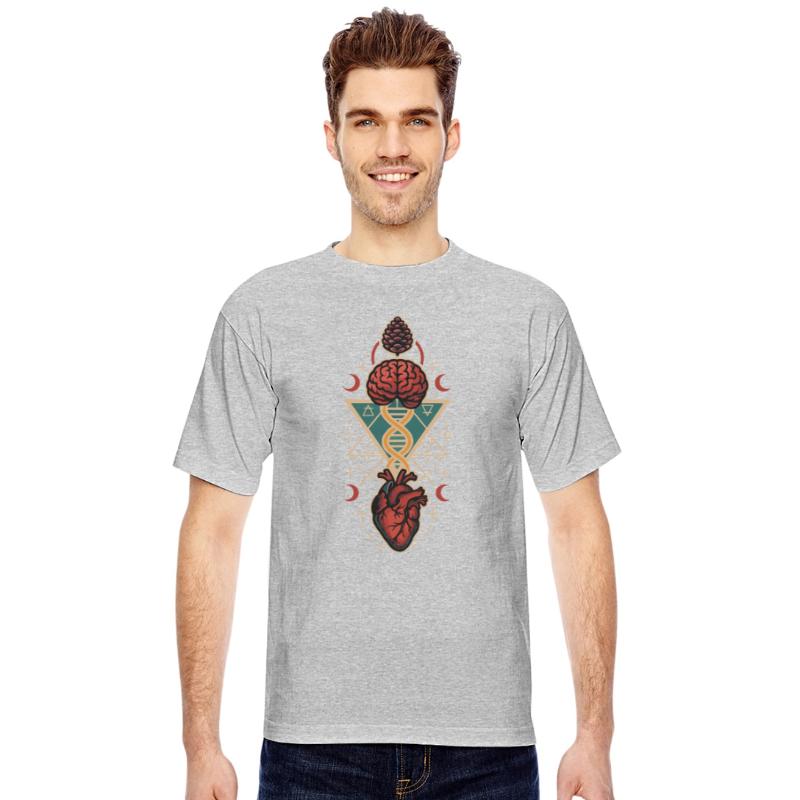 Heart Mind Pinecone DNA Sacred Geometry Art