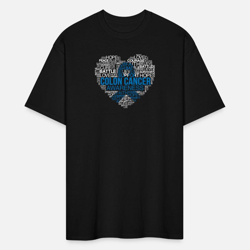 Heart With Dark Blue Ribbon Colon Cancer Awareness