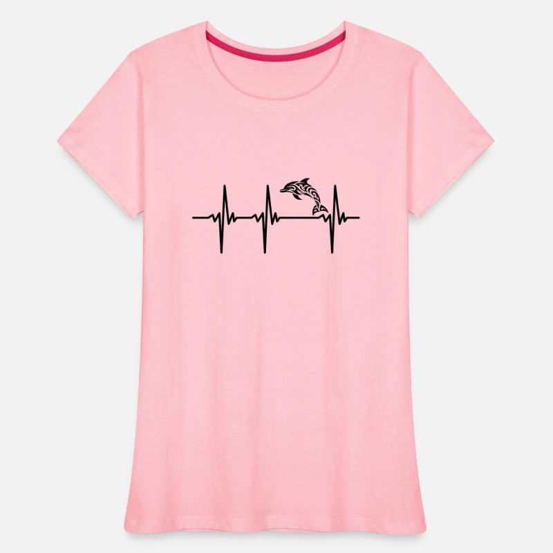 Heartbeat For Dolphins In Tribal Style Tattoo