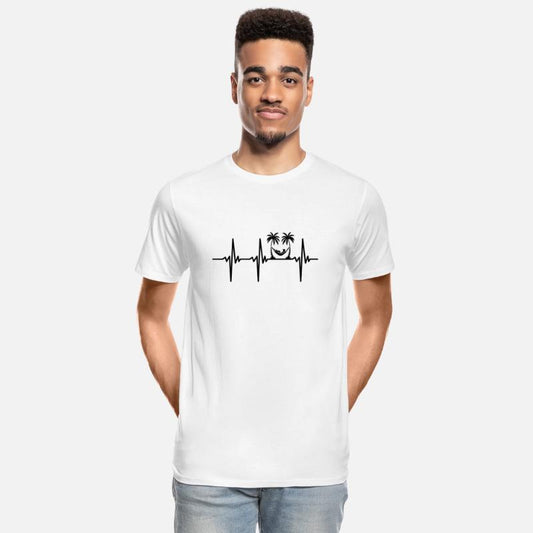 Heartbeat For Tropical Vacations, Sea And Palm