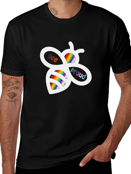 Bee Proud Rainbow Graphic T-Shirt