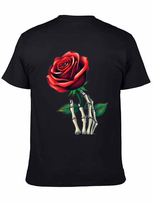 Skeleton Hand Rose Graphic Tee