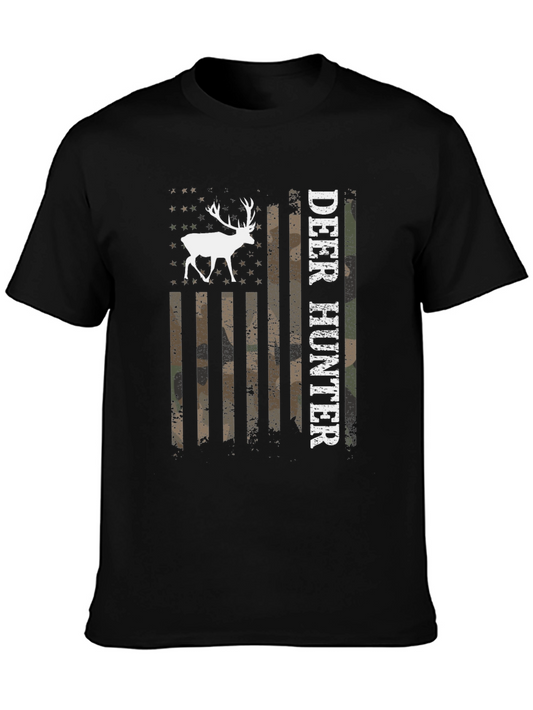 Deer Hunter USA Flag Graphic T-Shirt