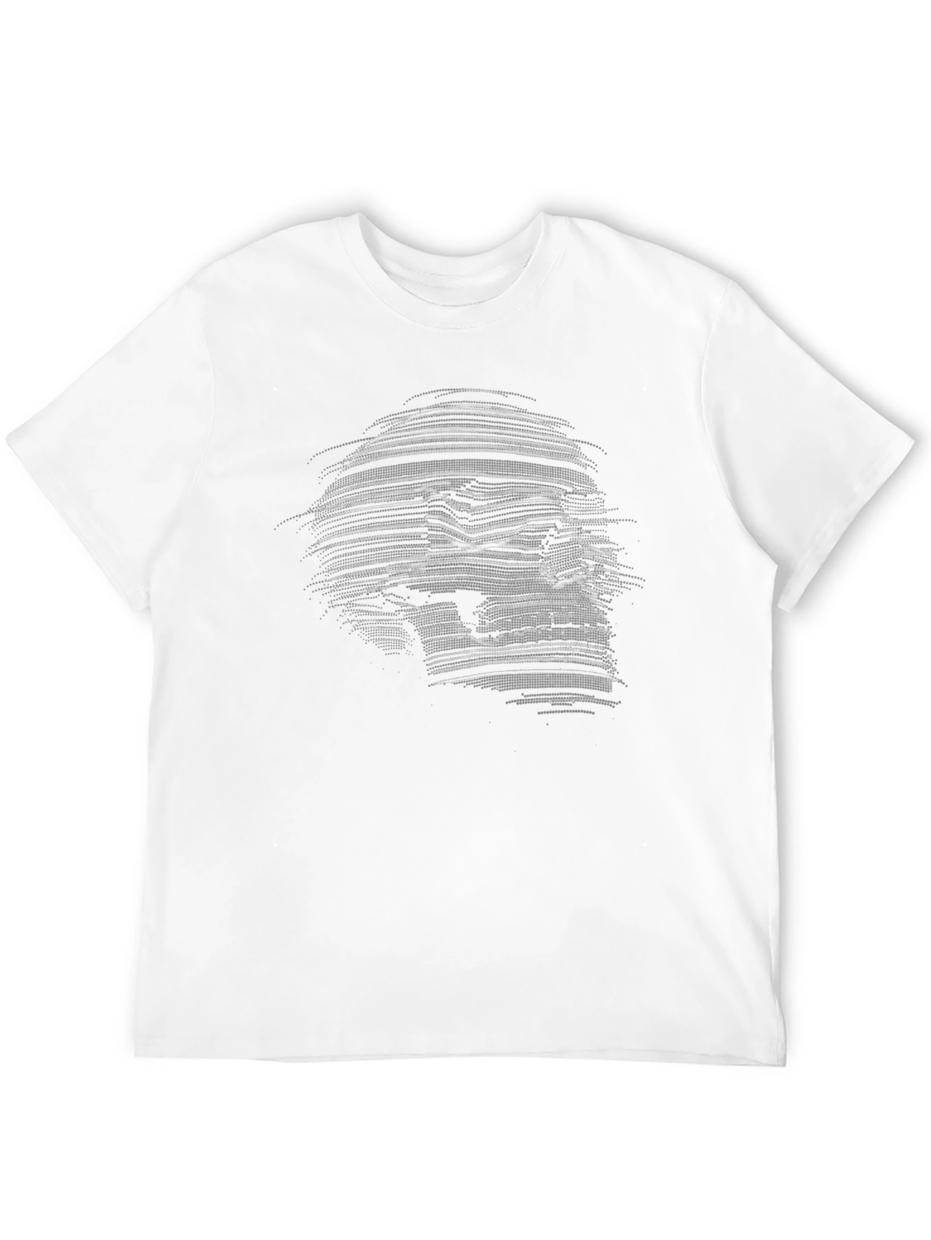 Skull Line Art Graphic T-Shirt - Edgy Style