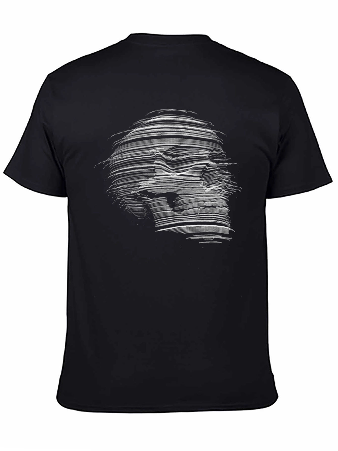 Skull Line Art Graphic T-Shirt - Edgy Style