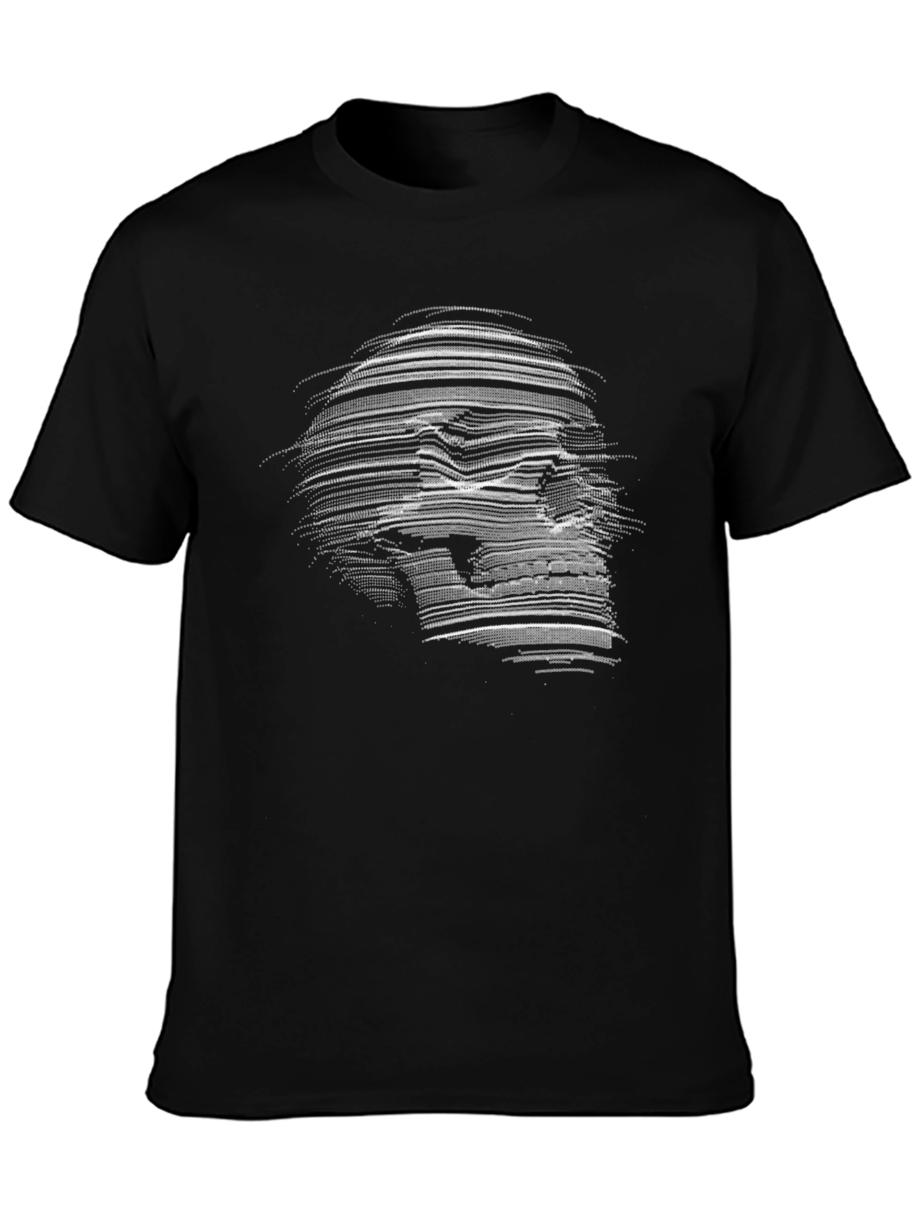 Skull Line Art Graphic T-Shirt - Edgy Style