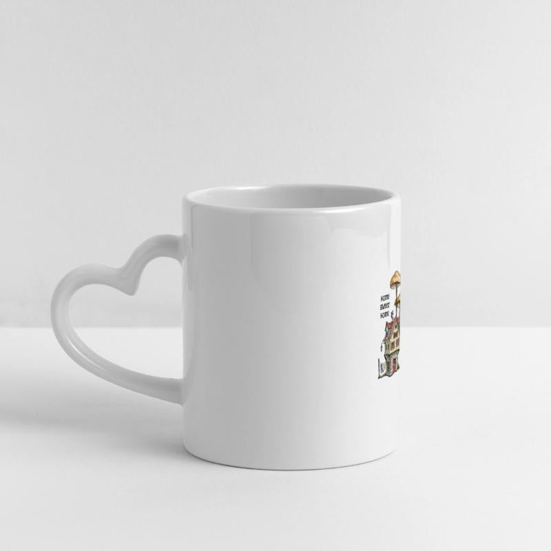 Home Sweet Home Wonky Fantasy House and Mushrooms