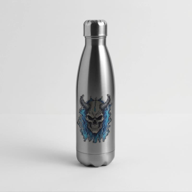 Horned Skull with Blue Fire